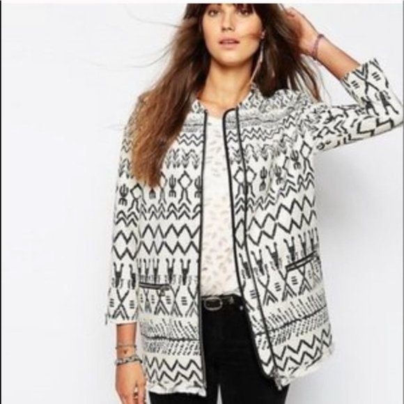 Scotch & Soda Jackets & Blazers - NEW Maison Scotch Scotch & Soda Jolie Vanabonde Aztec Southwest Print Car Coat